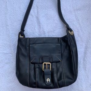 Etienne Aigner Designer Black Leather Handbag